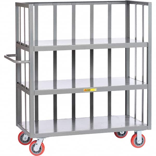 Little Giant - 3,600 Lb Capacity, 3 Shelf, 3-Sided Truck - 60" Long x 24" Wide x 57" High - Exact Tooling