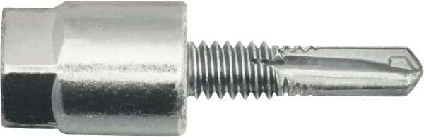 Powers Fasteners - 3/8" Zinc-Plated Steel Vertical (End Drilled) Mount Threaded Rod Anchor - 1/4" Diam x 1-1/2" Long, Hex Head, 4,690 Lb Ultimate Pullout, For Use with Steel - Exact Tooling