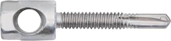 Powers Fasteners - 3/8" Zinc-Plated Steel Horizontal (Cross Drilled) Mount Threaded Rod Anchor - 1/4" Diam x 1" Long, Hex Head, 2,810 Lb Ultimate Pullout, For Use with Steel - Exact Tooling