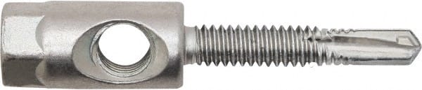 Powers Fasteners - 3/8" Zinc-Plated Steel Dual (Cross & End Drilled) Mount Threaded Rod Anchor - 1/4" Diam x 1-1/2" Long, Hex Head, 4,690 Lb Ultimate Pullout, For Use with Steel - Exact Tooling