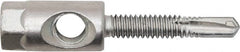 Powers Fasteners - 3/8" Zinc-Plated Steel Dual (Cross & End Drilled) Mount Threaded Rod Anchor - 1/4" Diam x 1" Long, Hex Head, 4,690 Lb Ultimate Pullout, For Use with Steel - Exact Tooling