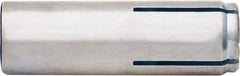 Powers Fasteners - 1/4" Diam, 3/8" Drill, 1" OAL, Drop-In Concrete Anchor - 1008 Carbon Steel, Zinc-Plated Finish, Hammer Drive, 7/16" Thread Length - Exact Tooling