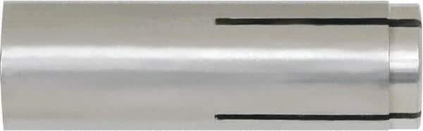Powers Fasteners - 5/8" Diam, 7/8" Drill, 2-1/2" OAL, Drop-In Concrete Anchor - 316 Stainless Steel, Hammer Drive, 1-13/16" Thread Length - Exact Tooling