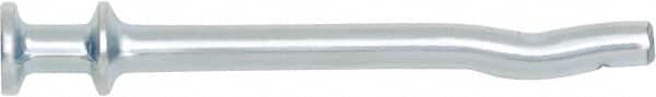 Powers Fasteners - 3/16" Diam, 3/16" Drill, 2-3/4" OAL, 1" Min Embedment Pin Anchor Concrete Anchor - 1038 Carbon Steel, Zinc-Plated Finish, Flat Head, Hammer Drive - Exact Tooling