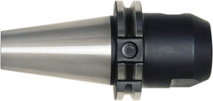 Bilz - CAT50 3/4" Shank Diam Taper Shank 3/4" Hole End Mill Holder/Adapter - 1-3/4" Nose Diam, 5-3/4" Projection, Through-Spindle, Through-Bore & DIN Flange Coolant - Exact Tooling