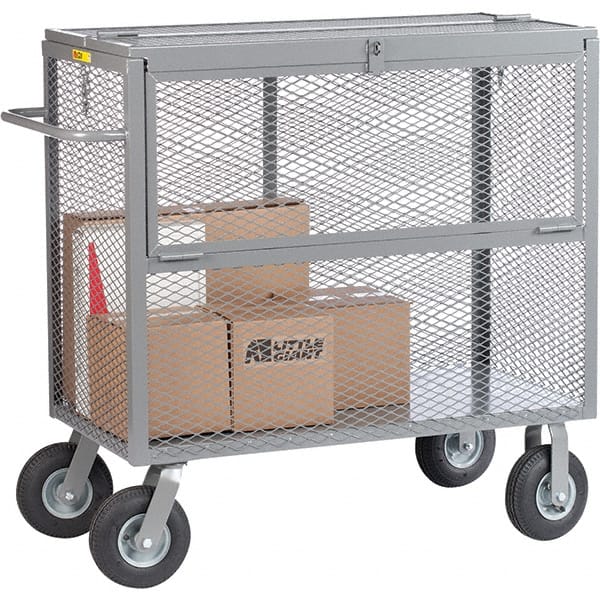 Little Giant - 1,200 Lb Capacity, 1 Shelf, Security Cart - 60" Long x 30" Wide x 51" High - Exact Tooling