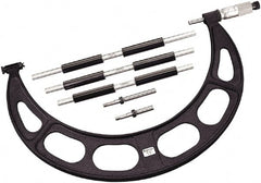 Starrett - Interchangeable-Anvil Micrometers Operation Type: Mechanical Minimum Measurement (Decimal Inch): 9.0000 - Exact Tooling