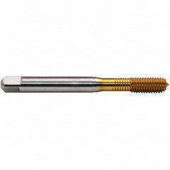 Emuge - #10-32 LK-UNF BT Bottoming Thread Forming Tap - High Speed Steel, TiN Finish, 2.756" OAL, 0.591" Thread Length, Right Hand Thread, Series BU93F300 - Exact Tooling