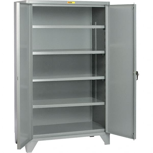 Little Giant - 4 Shelf Storage Cabinet - Steel, 60" Wide x 26" Deep x 78" High - Exact Tooling