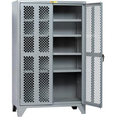 Little Giant - 4 Shelf Storage Cabinet - Steel, 60" Wide x 33" Deep x 78" High - Exact Tooling