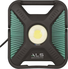 Advanced Lighting Systems - Black & Turquoise Spot Light with Bluetooth - 10,000 Lumens, Corded, LED Lamp - Exact Tooling
