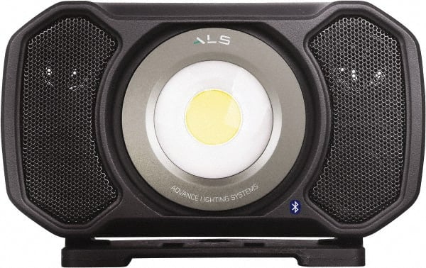 Advanced Lighting Systems - 7.2 Volt, Black Audio Work Light - 2,000 Lumens, 18/2 Wire Gage, Corded & Rechargeable Battery, LED Lamp - Exact Tooling
