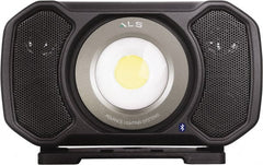 Advanced Lighting Systems - 7.2 Volt, Black Audio Work Light - 2,000 Lumens, 18/2 Wire Gage, Corded & Rechargeable Battery, LED Lamp - Exact Tooling
