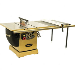 Jet - 14" Blade Diam, 1" Arbor Diam, 3 Phase Table Saw - 7.5 hp, 230/460 Volt, 15-1/2" Cutting Depth - Exact Tooling