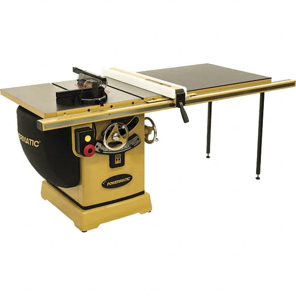 Powermatic - 10" Blade Diam, 5/8" Arbor Diam, 1 Phase Table Saw - 3 hp, 230 Volt, 11-1/4" Cutting Depth - Exact Tooling