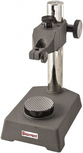 Starrett - Cast Iron, Round Base, Indicator Transfer Stand - Includes Holder - Exact Tooling