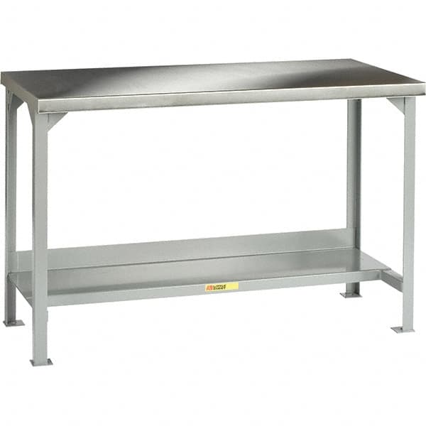 Little Giant - 72 Wide x 30" Deep x 36" High, Steel Workbench - Fixed Legs - Exact Tooling