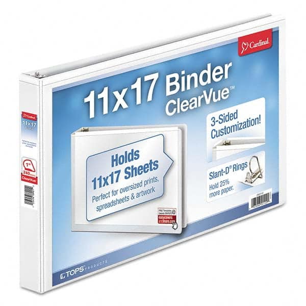 Cardinal - Ring Binders Binder Type: View Capacity: 1" - Exact Tooling