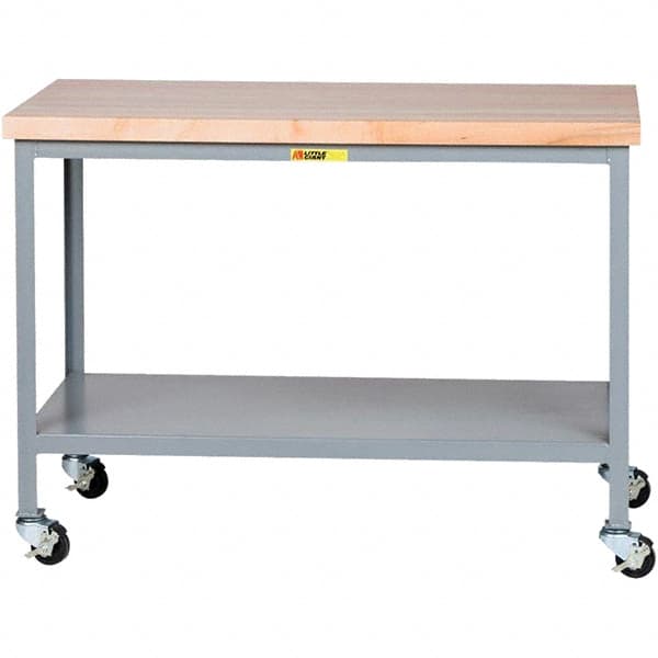 Little Giant - Mobile Work Benches Type: Butcher Block Top Length: 24 (Inch) - Exact Tooling