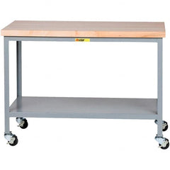 Little Giant - Mobile Work Benches Type: Butcher Block Top Length: 24 (Inch) - Exact Tooling