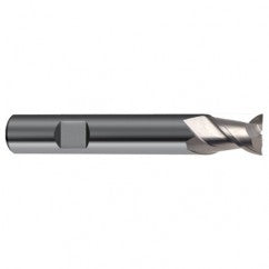 4mm Dia. - 54mm OAL - 45° Helix Bright Carbide End Mill - 2 FL - Exact Tooling