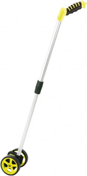 Komelon - 10,000' Counter Limit, 10,000' OAL, High-Visibility Yellow & Black Measuring Wheel - 0.01" Accuracy per 100", Measures in Ft/In - Exact Tooling