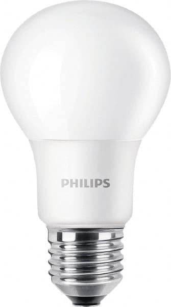 Philips - 5 Watt LED Residential/Office Medium Screw Lamp - 2,700°K Color Temp, 450 Lumens, 120 Volts, Dimmable, A19, 15,000 hr Avg Life - Exact Tooling