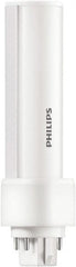 Philips - 5 Watt LED Commercial/Industrial 2 Pin Lamp - 4,000°K Color Temp, 580 Lumens, 60 Volts, PLC, 50,000 hr Avg Life - Exact Tooling