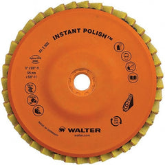 WALTER Surface Technologies - 4-1/2" Disc Diam, 5/8-11 Center Hole, Type 27 Aluminum Oxide Flap Disc - 7,300 Max RPM, Cloth Backing, Arbor Attaching System, Non-Woven - Exact Tooling