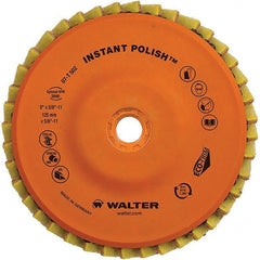 WALTER Surface Technologies - 5" Disc Diam, 5/8-11 Center Hole, Type 27 Aluminum Oxide Flap Disc - 7,300 Max RPM, Cloth Backing, Arbor Attaching System, Non-Woven - Exact Tooling