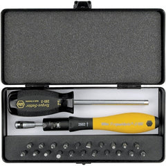 Wiha - Magnetic Screwdriver with 32-Piece Tamperproof Bit Set - Phillips & Torx Tip - Exact Tooling