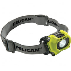 Pelican Products, Inc. - White LED Bulb, 118 Lumens, Hands-free Flashlight - Yellow Polycarbonate Body, 3 AAA Alkaline Batteries Included - Exact Tooling
