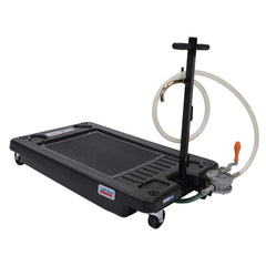 Lincoln - Oil Drain Containers; Type: Oil Drain w/Casters ; Container Size: 17 Gal. ; Color: Black; white ; Hose Length: 72 (Inch) - Exact Tooling