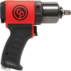 Chicago Pneumatic - 1/2" Drive, 11,500 RPM, 350 Ft/Lb Torque Impact Wrench - Pistol Grip Handle, 24.2 CFM, 90 psi, 1/4" NPT Inlet - Exact Tooling