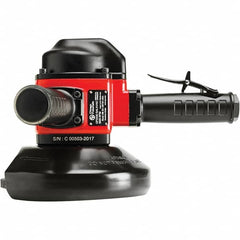 Chicago Pneumatic - 7" Wheel Diam, 8,500 RPM, Pneumatic Angle & Disc Grinder - 5/8-11 Spindle, 83 CFM, Side Exhaust - Exact Tooling