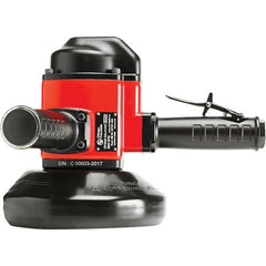Chicago Pneumatic - 7" Wheel Diam, 8,500 RPM, Pneumatic Angle & Disc Grinder - 5/8-11 Spindle, 110 CFM, Side Exhaust - Exact Tooling