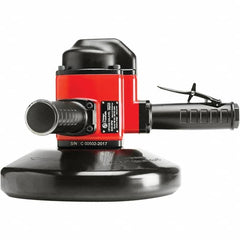 Chicago Pneumatic - 9" Wheel Diam, 6,000 RPM, Pneumatic Angle & Disc Grinder - 5/8-11 Spindle, 95 CFM, Side Exhaust - Exact Tooling
