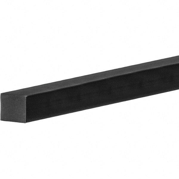 Value Collection - 5' Long, Standard Square Viton Cord - 9/64" Diam, Black - Exact Tooling
