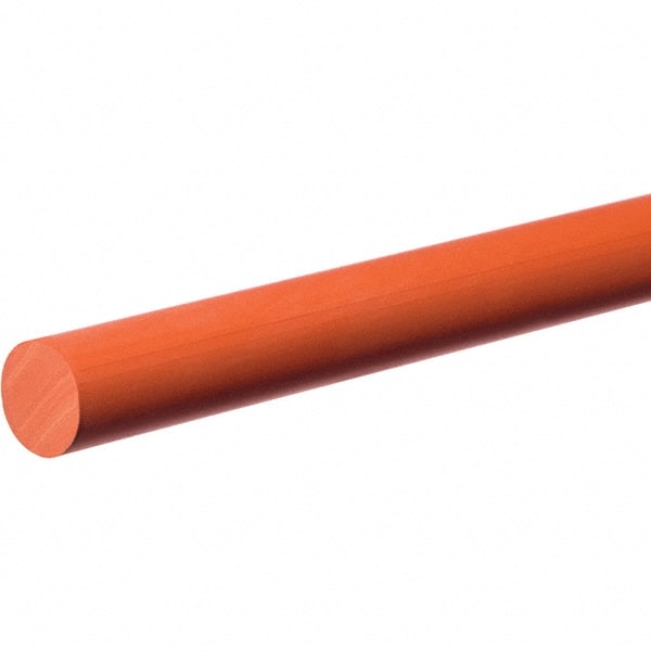Value Collection - 100' Long, Standard Round Silicone Cord - 9/32" Diam, Red - Exact Tooling