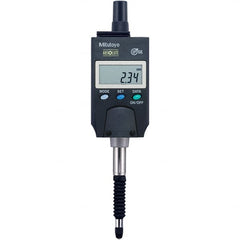 Mitutoyo - 0 to 5mm Range, 0.001 & 0.01mm Graduation, Electronic Drop Inidicator - Lug Back, 0.003mm Accuracy, LCD Display, Metric - Exact Tooling