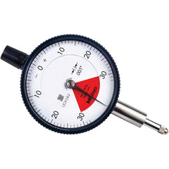 Mitutoyo - 0.06" Range, 30-0-30 Dial Reading, 0.001" Graduation Dial Drop Indicator - 2.24" Dial, 0.079" Range per Revolution, 0.001" Accuracy - Exact Tooling