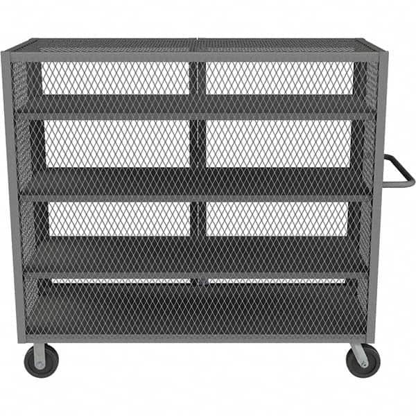 Durham - 2,000 Lb Capacity 4-Shelf Security Mesh Truck - Exact Tooling