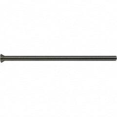 Gibraltar - 0.073" Pin Diam, 0.1314" Head Diam x 0.092" Head Height, 2-1/2" OAL, Conical Pin - High Speed Steel - Exact Tooling