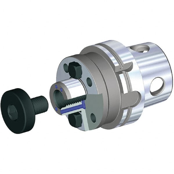 Kennametal - KM4X63 Modular Connection 1-1/4" Pilot Diam Shell Mill Holder - 2-1/4" Flange to Nose End Projection, 73.1mm Nose Diam - Exact Tooling