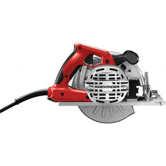Skilsaw - 15 Amps, 7-1/4" Blade Diam, 5,300 RPM, Electric Circular Saw - 120 Volts, 10' Cord Length, 5/8" Arbor Hole, Left Blade - Exact Tooling