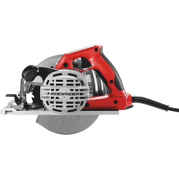 Skilsaw - 15 Amps, 7-1/4" Blade Diam, 5,300 RPM, Electric Circular Saw - 120 Volts, 10' Cord Length, 5/8" Arbor Hole, Left Blade - Exact Tooling