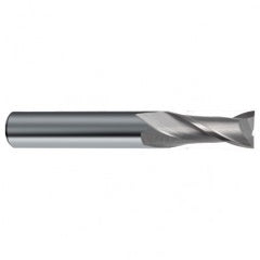 1 Dia. x 4 Overall Length 2-Flute Square End Solid Carbide SE End Mill-Round Shank-Center Cut-Uncoated - Exact Tooling