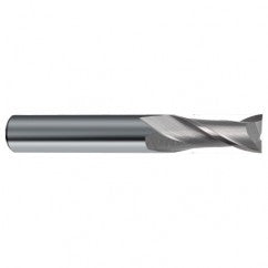 23/64 Dia. x 2-1/2 Overall Length 2-Flute Square End Solid Carbide SE End Mill-Round Shank-Center Cut-Uncoated - Exact Tooling