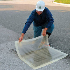 UltraTech - 2-1/2' Long x 25' Wide, Polyurethane/Mesh Drain Seal - 30" Diam, Clear, Use for Spill Response - Exact Tooling