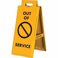 PRO-SAFE - Cone & A Frame Floor Signs Shape: A-Frame Type: Restroom, Janitorial & Housekeeping - Exact Tooling